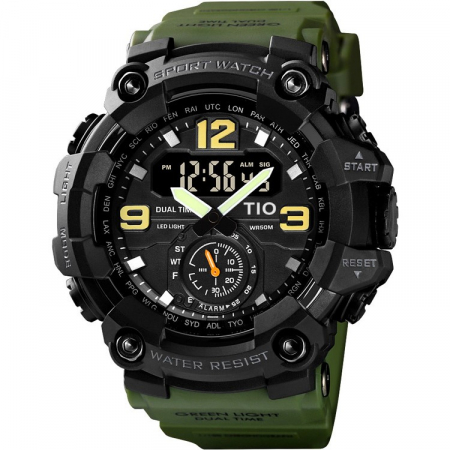 Ceas barbatesc Tio 1994 Quartz Digital Army Military Sport Dual Time [0]