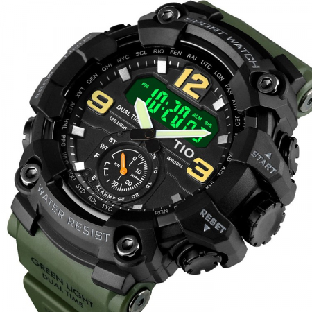 Ceas barbatesc Tio 1994 Quartz Digital Army Military Sport Dual Time [1]
