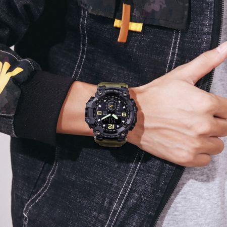 Ceas barbatesc Tio 1994 Quartz Digital Army Military Sport Dual Time [4]