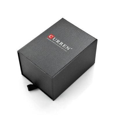 Ceas Bărbați CURREN 8455 Negru cu Accente Portocalii 41 mm Quartz, Brățară din Oțel Inoxidabil, Rezistent la Apă 3ATM [6]