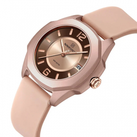 Ceas de dama Naviforce Quartz Analog Luxury Fashion Silicon Roz [1]