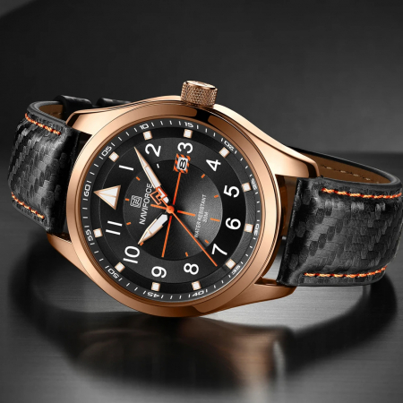 Ceas barbatesc de mana Naviforce Elegant Casual Militar Fashion Piele naturala [3]