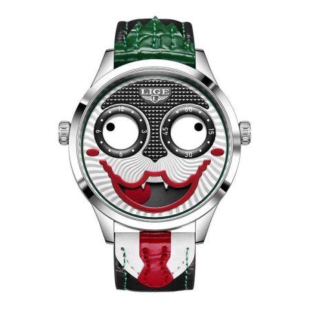 Ceas Bărbați Lige 89160 Argintiu-Verde – Design Fashion, Joker, Funcții Multiple, Rezistent la Șocuri, Rezistent la Apă 3ATM [0]