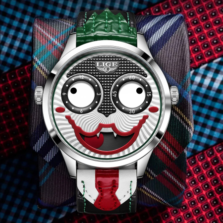 Ceas Bărbați Lige 89160 Argintiu-Verde – Design Fashion, Joker, Funcții Multiple, Rezistent la Șocuri, Rezistent la Apă 3ATM [3]
