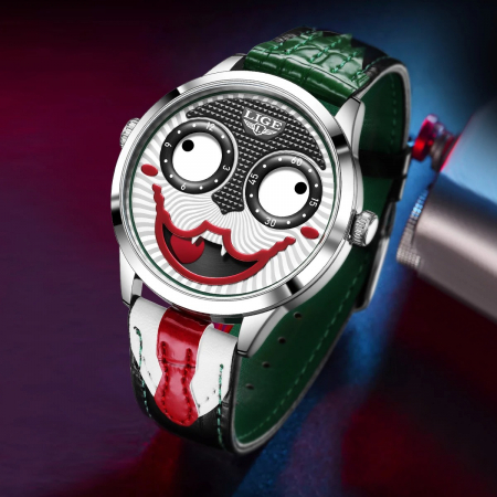 Ceas Bărbați Lige 89160 Argintiu-Verde – Design Fashion, Joker, Funcții Multiple, Rezistent la Șocuri, Rezistent la Apă 3ATM [6]