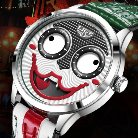 Ceas Bărbați Lige 89160 Argintiu-Verde – Design Fashion, Joker, Funcții Multiple, Rezistent la Șocuri, Rezistent la Apă 3ATM [2]