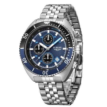Ceasuri barbatesti - Ceas barbati Lige Quartz Analog Indici luminosi Otel