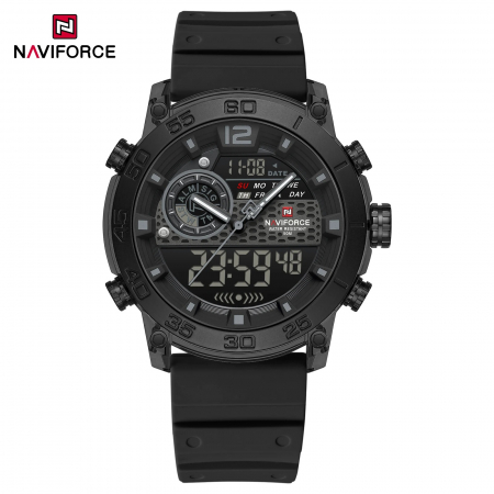 Ceas Bărbați Naviforce 6104 Negru – Design Sport, Funcții Multiple, Alarmă, Rezistent la Apă 5ATM [2]