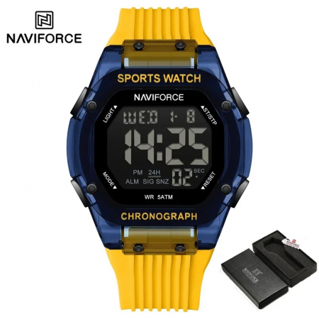 Ceas Bărbați Naviforce 7113 Galben-Albastru – Funcții Multiple, Design Casual, Cronometru, Rezistent la Apă 5ATM [4]
