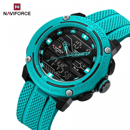 Ceas Bărbați Naviforce 7114 Albastru – Funcții Multiple, Design Sport, Cronometru, Rezistent la Apă 5ATM [4]