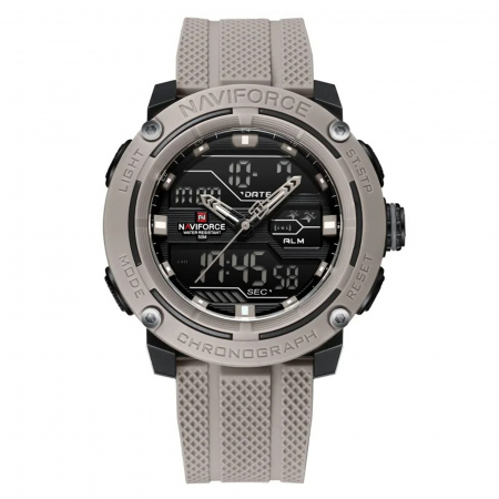 Modele noi - Ceas Bărbați Naviforce 7114 Gri – Funcții Multiple, Design Sport, Cronometru, Rezistent la Apă 5ATM