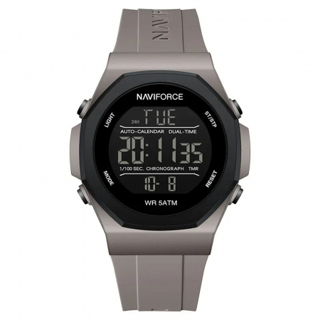 Ceas Bărbați Naviforce 7117 Gri – Funcții Multiple, Design Sport, Rezistent la Șocuri, Rezistent la Apă 5ATM [0]