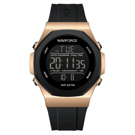 Ceas Bărbați Naviforce 7117 Negru-Bej – Funcții Multiple, Design Sport, Rezistent la Șocuri, Rezistent la Apă 5ATM [0]