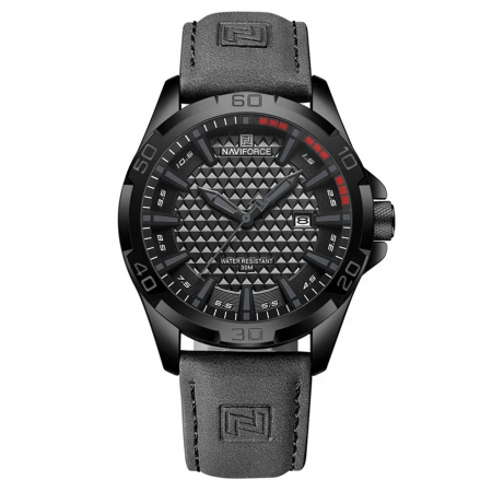 Ceasuri barbatesti - Ceas Bărbați Naviforce 8023 Gri – Design Luxury, Funcții Multiple, Afișaj Luminos, Rezistent la Apă 3ATM