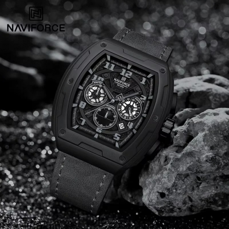 Ceas Bărbați Naviforce 8053 Gri – Funcții Multiple, Design Military, Shockproof, Rezistent la Apă 3ATM [5]