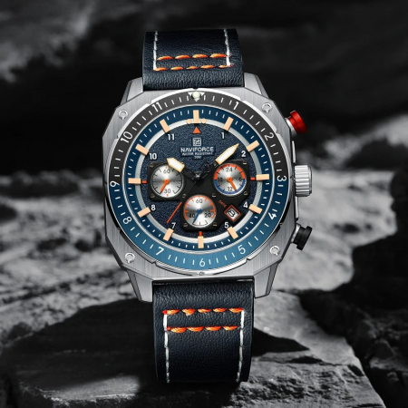 Ceas Bărbați Naviforce 8057 Albastru – Design Casual, Funcții Multiple, Cronograf, Rezistent la Apă 3ATM [2]