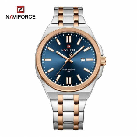 Ceas Bărbați Naviforce 9226 Argintiu-Rose – Design Business, Funcții Multiple, Rezistent la Șocuri, Rezistent la Apă 3ATM [4]