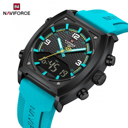 Ceas Bărbați Naviforce 9242 Albastru-Negru – Funcții Multiple, Afișaj LED, Rezistent la Șocuri, Rezistent la Apă 3ATM [7]