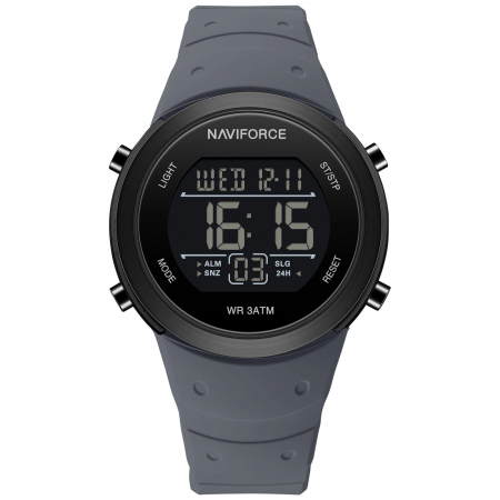 Ceasuri barbatesti - Ceas Bărbați Naviforce 9246 Gri – Funcții Multiple, Design Sport, Calendar, Rezistent la Apă 3ATM