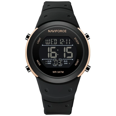 Ceasuri barbatesti - Ceas Bărbați Naviforce 9246 Negru Auriu – Funcții Multiple, Design Sport, Calendar