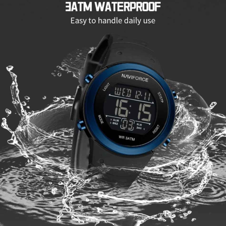 Ceas Barbatesc Naviforce 9246 Negru Albastru – Funcții Multiple, Sport, Calendar [3]