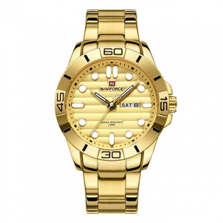 Ceasuri barbatesti - Ceas barbati Naviforce Afisare data Quartz Complet auriu