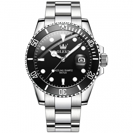 Ceasuri barbatesti - Ceas barbati Olevs Analog Quartz Elegant Business Argintiu