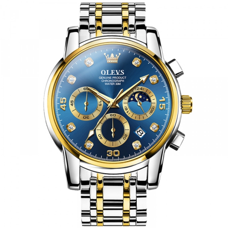 Ceasuri barbatesti - Ceas barbati Olevs Analog Quartz Business Cronograf Data