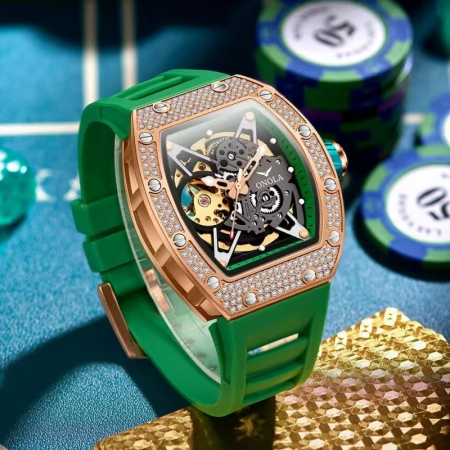 Ceas Bărbați Onola 3838 Rose-Verde – Mecanic, Design Luxury, Luminos, Rezistent la Apă 3ATM [2]