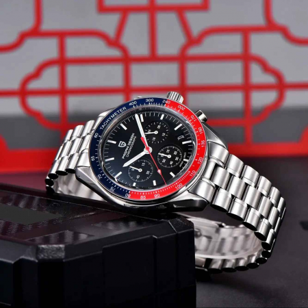 Ceas bărbați Pagani Design PD-1701, cronograf quartz Japan VK63, 40mm, oțel inoxidabil, rezistent 100m [3]