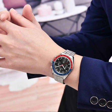 Ceas bărbați Pagani Design PD-1701, cronograf quartz Japan VK63, 40mm, oțel inoxidabil, rezistent 100m [2]