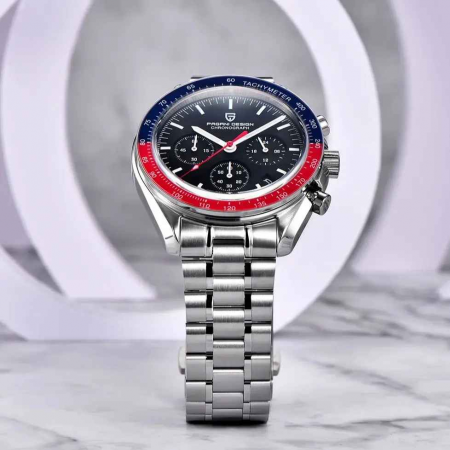 Ceas bărbați Pagani Design PD-1701, cronograf quartz Japan VK63, 40mm, oțel inoxidabil, rezistent 100m [1]