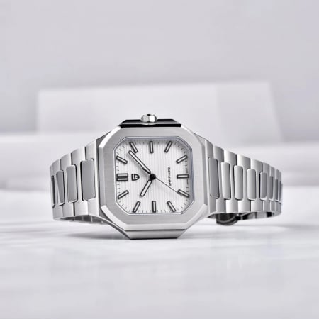 Ceas Bărbați Pagani YS019 Argintiu-Alb – Design Business, Funcții Multiple, Afișaj Luminos, Rezistent la Apă 3ATM [6]