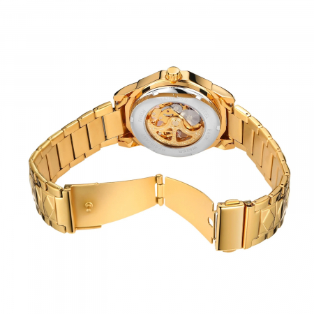 Ceas Bărbați T-Winner 8249 Auriu Mecanic – Design Business, Funcții Multiple, Rezistent la Apă 3ATM [5]