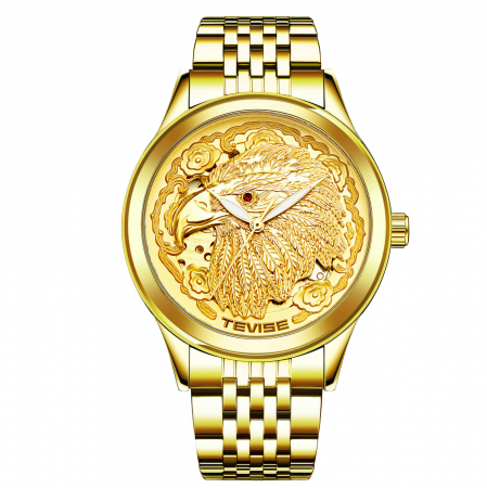 Ceasuri barbatesti - Ceas barbati Tevise Mecanic Automatic Auriu Analog Elegant
