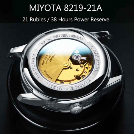 Ceas Carnival MIYOTA Mechanical – Automatic, 40mm, Stainless Steel, Sapphire Glass [4]