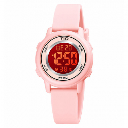 Ceas fete Digital Tio Copii Roz Cronometru Alarma Lumina fundal Confortabil [4]