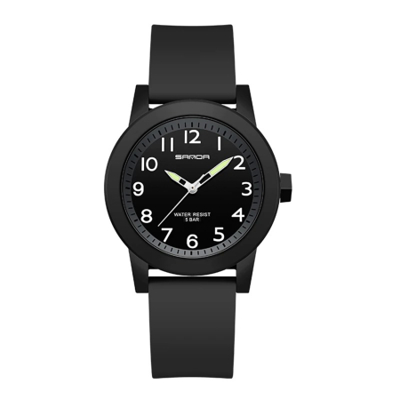 Ceas Copii Sanda 3221 Negru – Design Sport, Analog, Funcții Multiple, Rezistent la Apă 5ATM [0]
