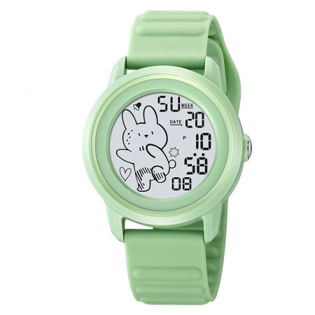 Ceasuri copii - Ceas copii Skmei Sport Casual Digital Baieti Fete Lumina de fundal Verde