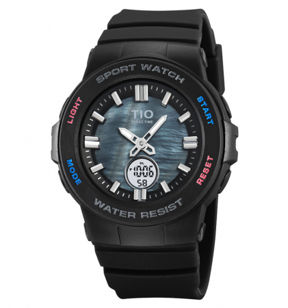Ceas copii TIO 2076 Digital Quartz Analog Silicon Negru [0]