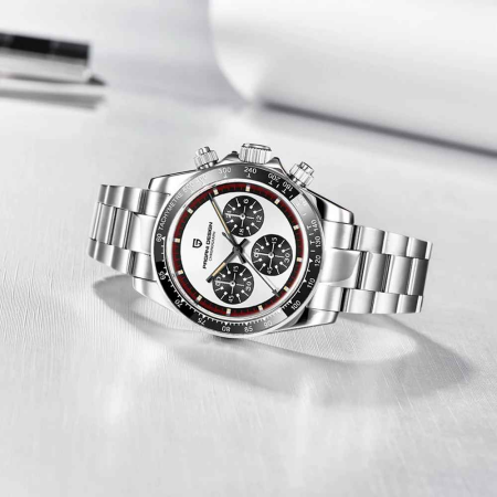 Ceas Cronograf PAGANI DESIGN PD-1676 Panda, Seiko VK63, Safir AR, 100M, 40mm [2]