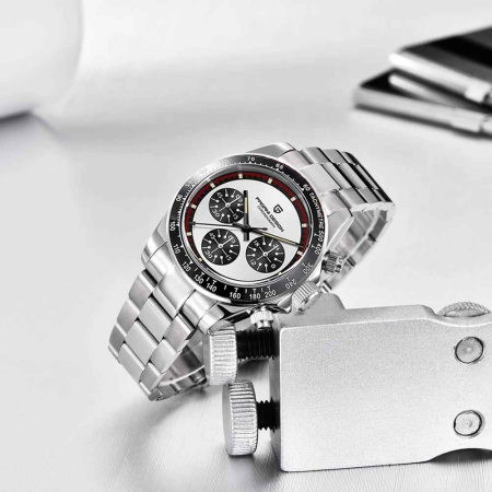 Ceas Cronograf PAGANI DESIGN PD-1676 Panda, Seiko VK63, Safir AR, 100M, 40mm [1]