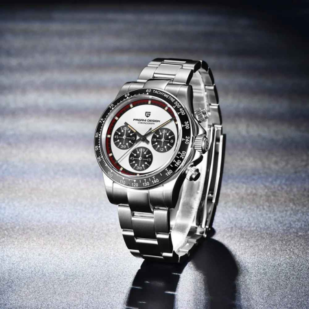 Ceas Cronograf PAGANI DESIGN PD-1676 Panda, Seiko VK63, Safir AR, 100M, 40mm [3]