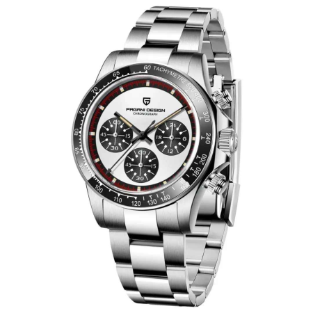 Ceasuri barbatesti - Ceas Cronograf PAGANI DESIGN PD-1676 Panda, Seiko VK63, Safir AR, 100M, 40mm