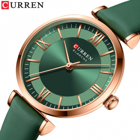 Ceas dama Curren Elegant Casual Fashion Piele Verde [1]