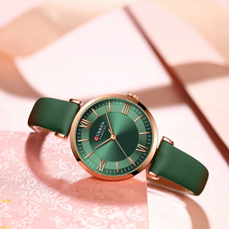 Ceas dama Curren Elegant Casual Fashion Piele Verde [3]