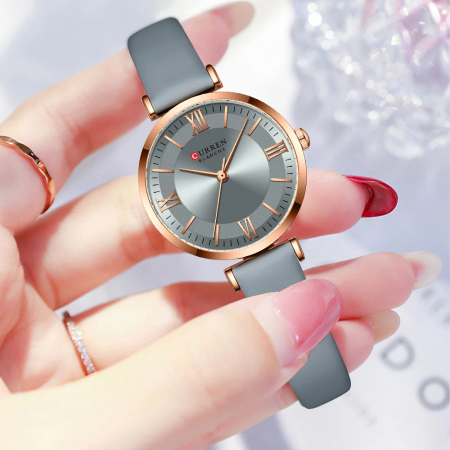 Ceas dama de mana Curren Quartz Casual Elegant Fashion Analog Gri [6]