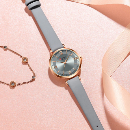 Ceas dama de mana Curren Quartz Casual Elegant Fashion Analog Gri [3]