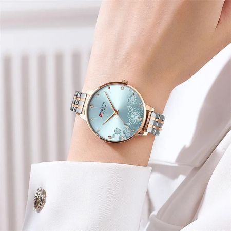 Ceas dama de mana Curren Luxury Elegant Fashion Quartz Casual Otel [4]