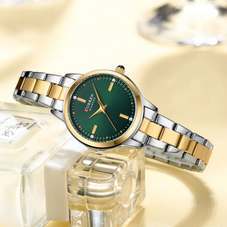 Ceas dama de mana Curren Quartz Casual Luxury Elegant Fashion Auriu [3]